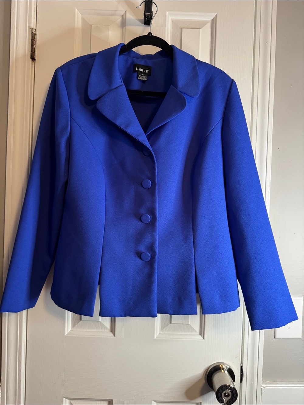 Leslie Fay Vibrant Royal Blue Women's Tailored Blazer (R)